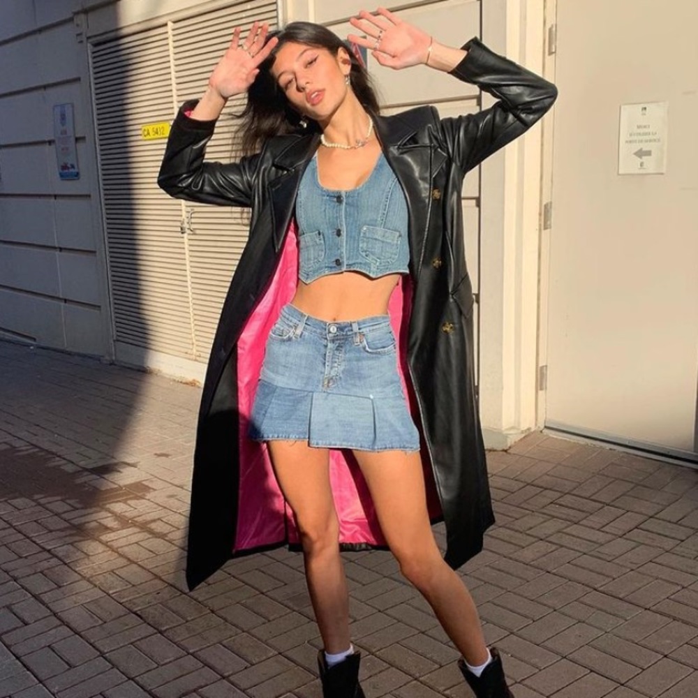 Real Black leather jacket size L